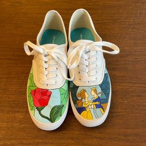 Brand new custom painted white sneakers